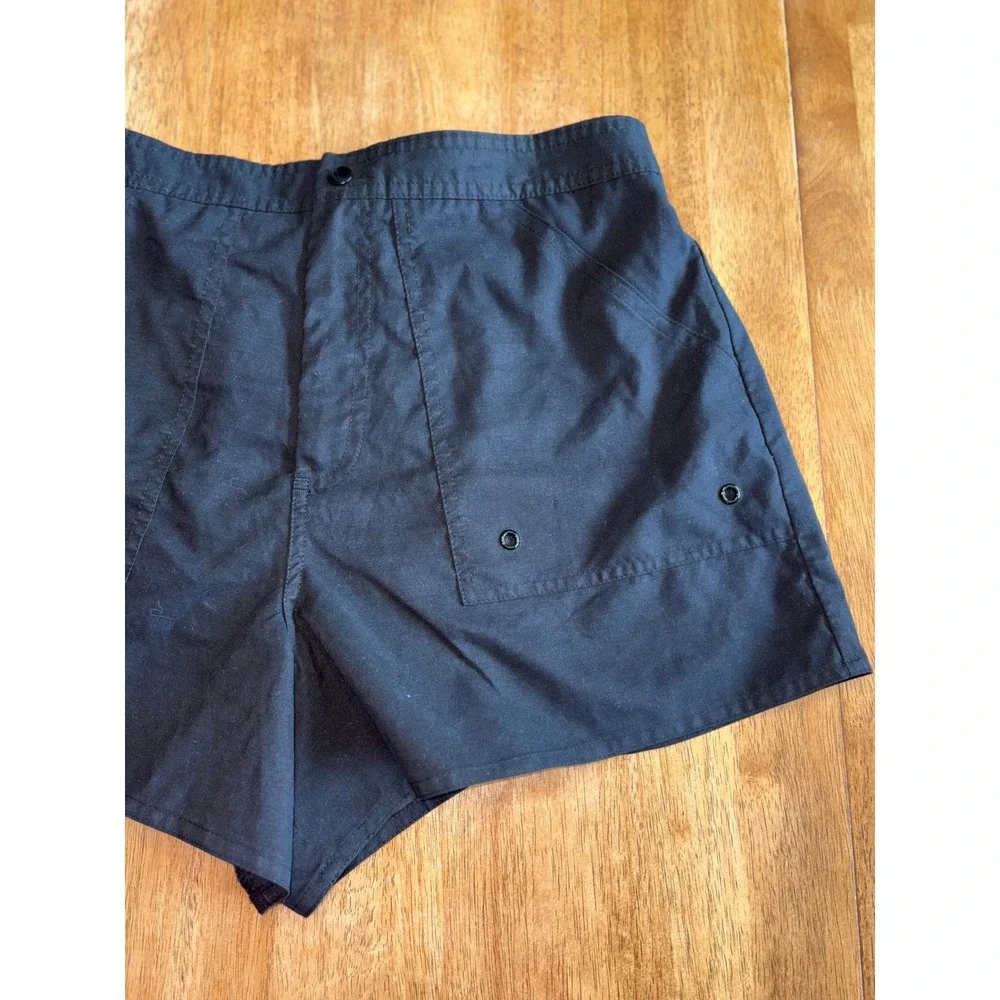 Le Cove Swim Shorts Elastic Waist Pockets‎ Quick Dry Black Womens Size